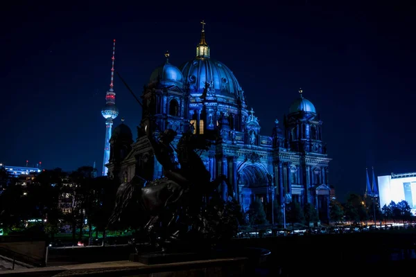 Berlin 2017 Berliner Dom Festlicher Beleuchtung Lichterfest 2017 — Stockfoto