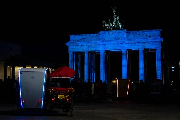 Berlin Října 2017 Slavné Braniborská Brána Festivalu Osvětlení Festival Světel — Stock fotografie