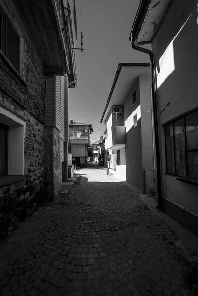 Sozopol Bulgaria Agosto 2017 Calles Estrechas Una Antigua Ciudad Costera — Foto de Stock