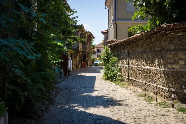 Sozopol Bulgaria August 2017 Narrow Streets Ancient Seaside Town Southern — Stock Photo, Image