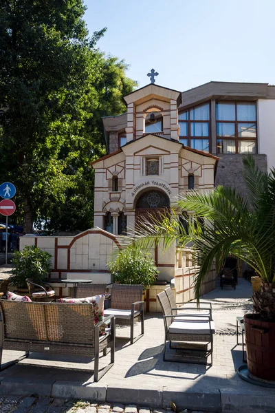 Sozopol Bulgarien Augusti 2017 Kapell Sankt Nikolaus Undergörarens Antika Kuststaden — Stockfoto