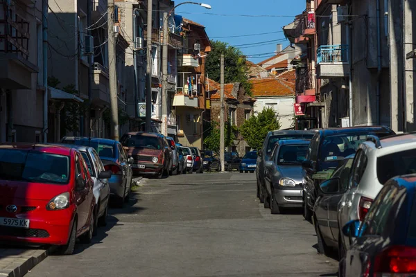 Pomorie Bulgaria Agosto 2017 Calles Pequeñas Calles Ciudad Balnearia Pomorie — Foto de Stock