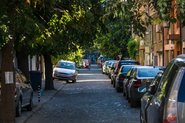 Pomorie Bulgaria Agosto 2017 Calles Pequeñas Calles Ciudad Balnearia Pomorie — Foto de Stock