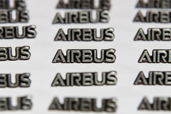 Berlim Novembro 2017 Antecedentes Pequenos Alfinetes Lapela Airbus — Fotografia de Stock