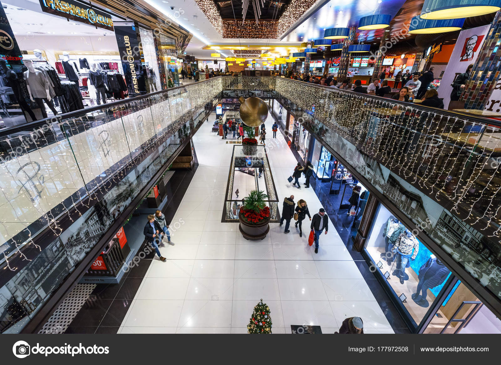 Berlin December 2017 Shopping Center Mall Berlin Leipziger Platz