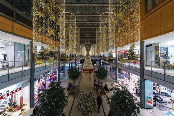 Berlin December 2017 Arkaden Nya Och Moderna Köpcentrum Vid Potsdamer — Stockfoto