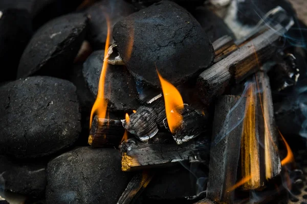 Hot Charcoal Fire Background — Stock Photo, Image
