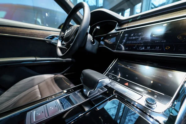 Berlin December 2017 Showroom Interior Full Size Luxury Car Audi — Stock Photo, Image