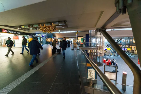 Berlin Grudnia 2017 Dworca Głównego Dworzec Berlin Największy Nowoczesny Dworzec — Zdjęcie stockowe