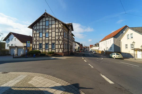 Neustadt Hessen Duitsland Februari 2018 Typische Architectuur Gebouwen Vakwerkbouw Oude — Stockfoto