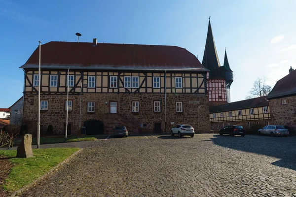 Neustadt Hesja Niemcy Lutego 2018 Typowa Architektura Budynków Starym Mieście — Zdjęcie stockowe