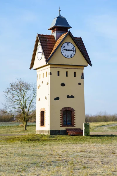 Clock Tower Äldsta Byarna Tyskland Gielsdorf Altlandsberg Den Första Omnämnandet — Stockfoto