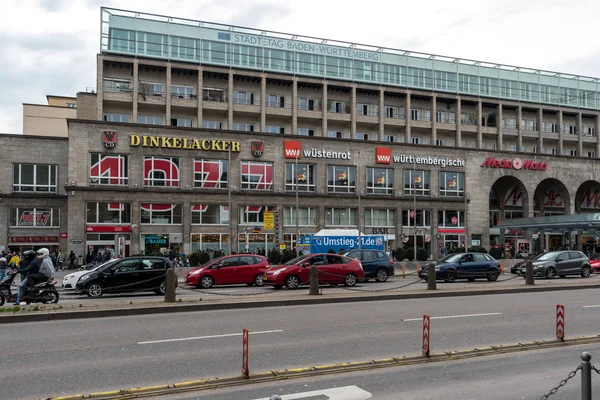 Stuttgart Alemanha Março 2017 Grande Centro Comercial Arnulf Klett Platz — Fotografia de Stock