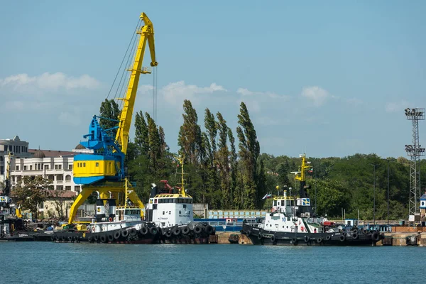 Burgas Bulgaria August 2017 Blick Auf Das Wassergebiet Der Hafenstadt — Stockfoto