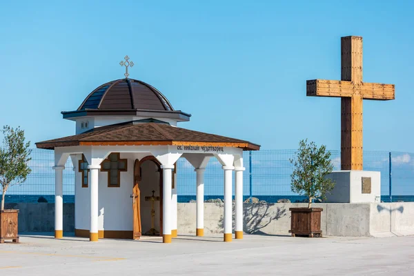 Capela São Nicolau Porto Marítimo Cidade Balnear Pomorie Bulgária — Fotografia de Stock