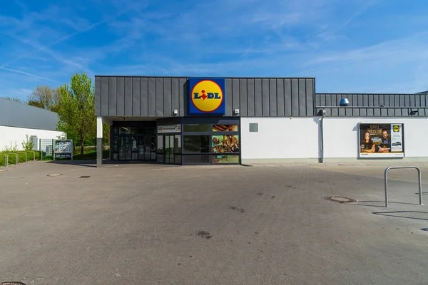Berlijn April 2018 Lidl Supermarkt Lidl Een Supermarktketen Van Duitse — Stockfoto
