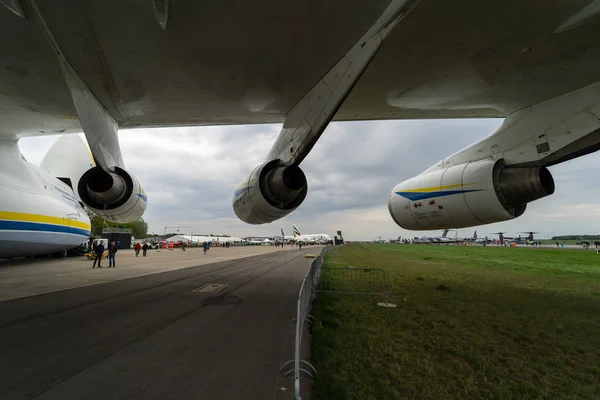 Berlin Németország Április 2018 Haladás Turbofans 18T Antonov 225 Mriya — Stock Fotó