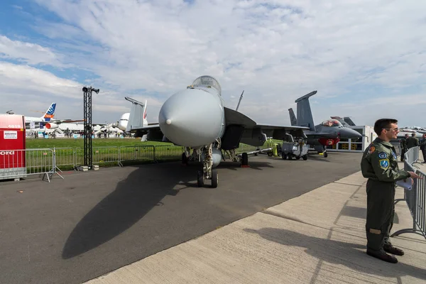 Berlin Germany April 2018 Carrier Based Multirole Fighter Boeing 18E — Stock Photo, Image