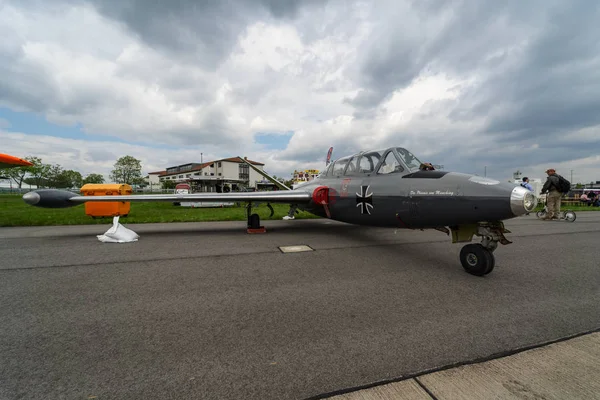 Berlin Germany April 2018 Jet Trainer Fouga 170 Magister Airfield — Stock Photo, Image