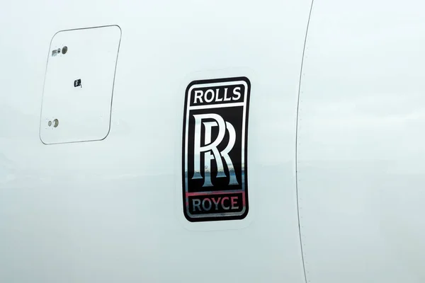 Berlín Alemania Abril 2018 Emblema Del Rolls Royce Motor Del — Foto de Stock