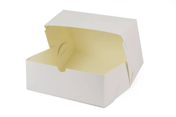 Пустой открытый картонный ящик — стоковое фото