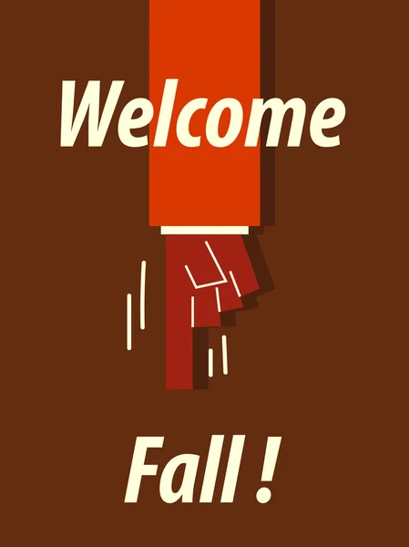 Witamy jesień typografii plakat — Wektor stockowy