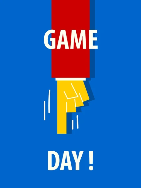 Cartaz de tipografia GAME DAY — Vetor de Stock