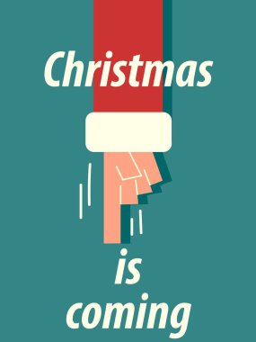 Tipografi vektör çizim Noel geliyor