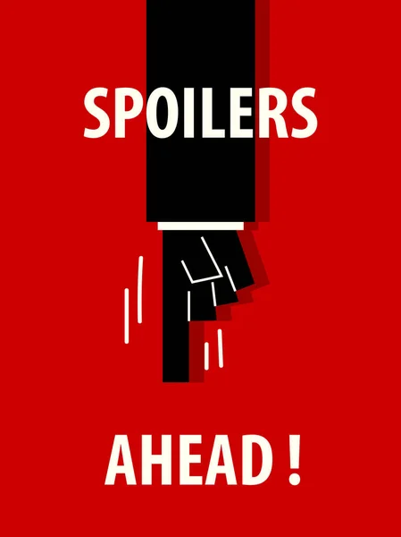 SPOILERS AHEAD typographie illustration vectorielle — Image vectorielle