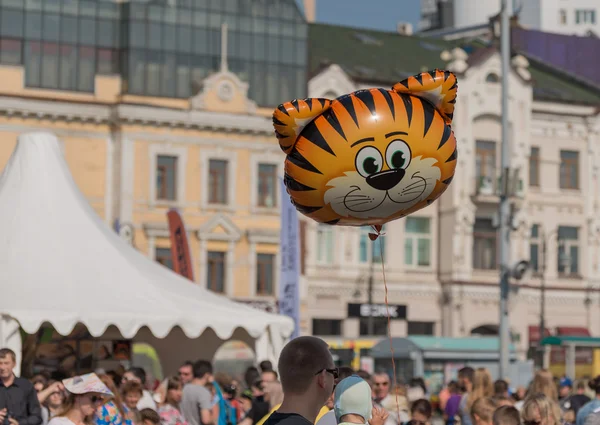 Oslava na centrálním náměstí Vladivostok na počest dne tygr. — Stock fotografie