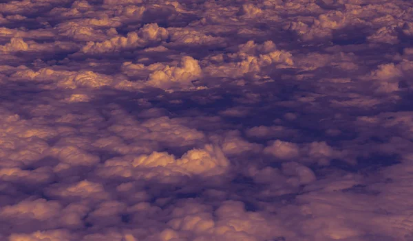 View from airplane at clouds. — Stock Photo, Image