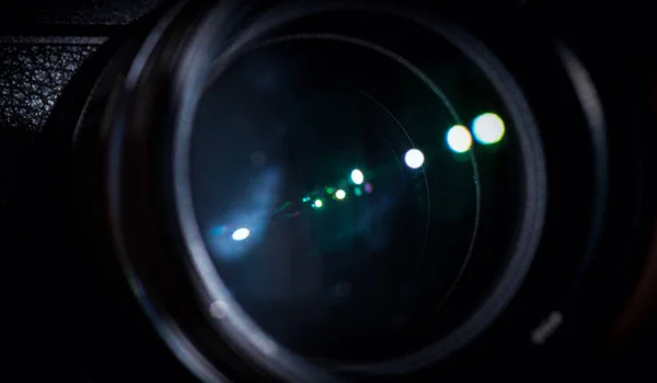 Membranen av en kamera lins bländare. — Stockfoto
