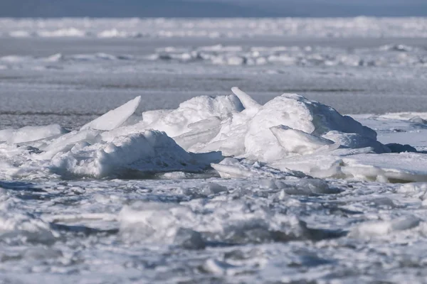 Замерзший вид на море . — стоковое фото