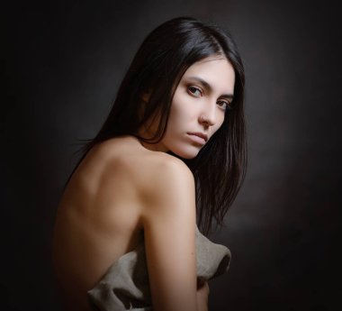 güzel seksi kadın portresi.