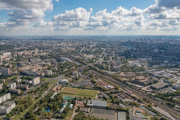 Luftaufnahme des Moskauer Stadtbildes. — Stockfoto