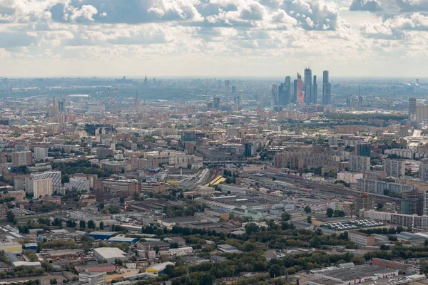 Letecký pohled na panoráma města Moskva. — Stock fotografie