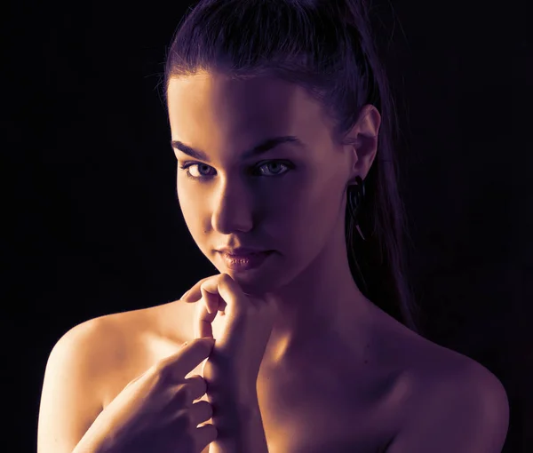 Portrait of beautiful sensual woman. — Stock Photo, Image