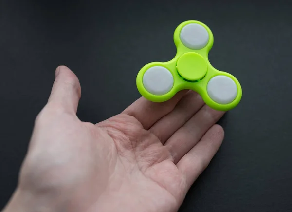Fidget spinner - anxiety relief toy. — Stock Photo, Image