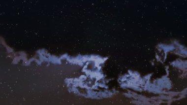 Seyahat yalak evren yıldız ve bulutsu ile dolu.