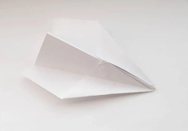 Paper Plane White Background Selective Focus — Stock Photo, Image