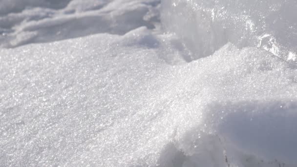 Trozo Hielo Sucio Mar Congelado Dolly Disparó — Vídeo de stock