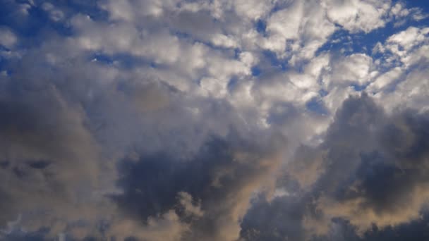 Bewegende Wolken Aan Hemel Natuur Achtergrond — Stockvideo