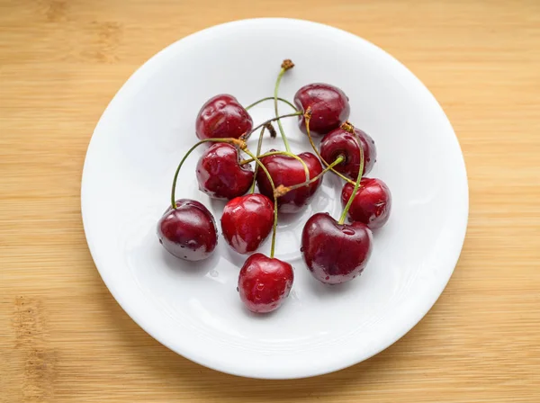 Cherry Table Cup Selective Focus — Stockfoto