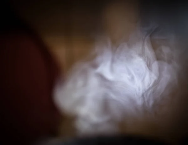 Vapor Sobre Panela Foco Seletivo — Fotografia de Stock