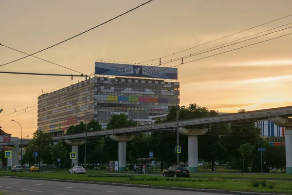 モスクワ ロシア 2016年6月5日 日没時にテレビ技術センターOstankino建物 — ストック写真