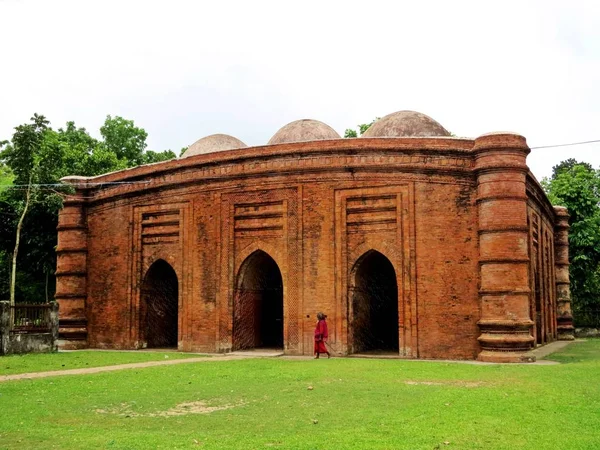 Devět Kopule Mešity Historická Mešita Bagerhat Bangladéš Byl Postaven Patnáctém — Stock fotografie