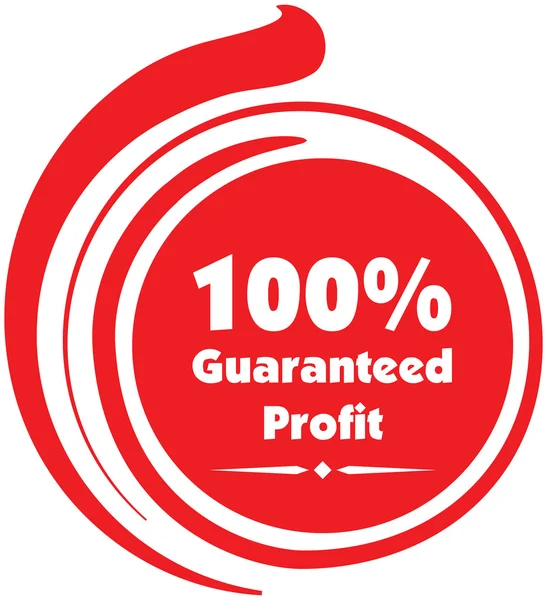 Étiquette ou badge vecteur de profit garanti à 100 % — Image vectorielle