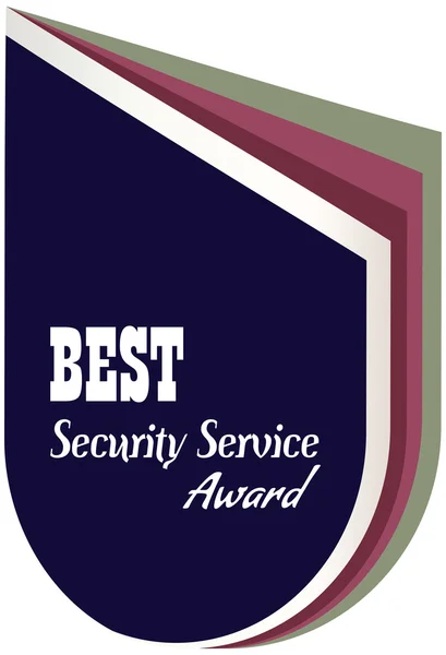 Etichetta promozionale vettoriale del miglior servizio di sicurezza dell'anno . — Vettoriale Stock