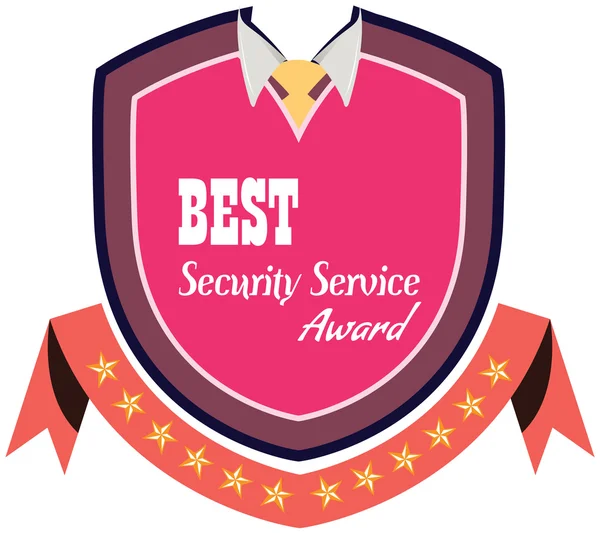 Vector Promo Label für den besten Sicherheitsdienst des Jahres. — Stockvektor