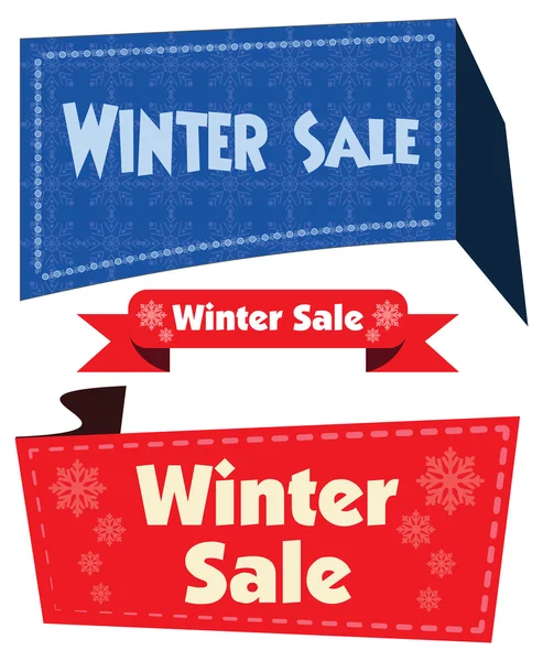 Winter sale stock vector display — 스톡 벡터